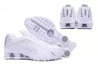 nike shox r4 chaussures hommess all white